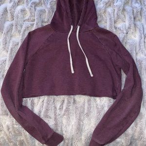 long sleeve cropped hoodie